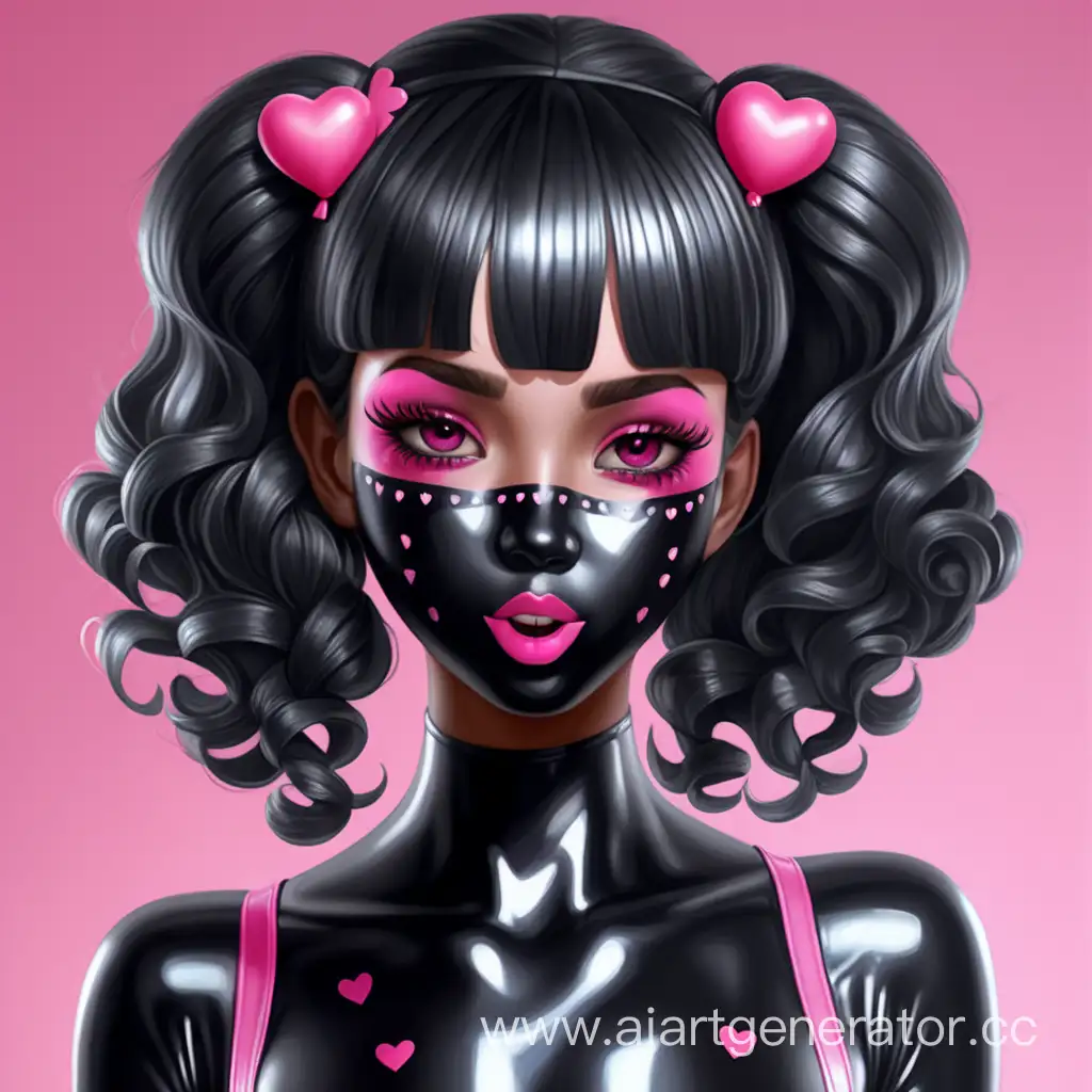 Adorable-LatexClad-Girl-with-HeartPrinted-Cheeks