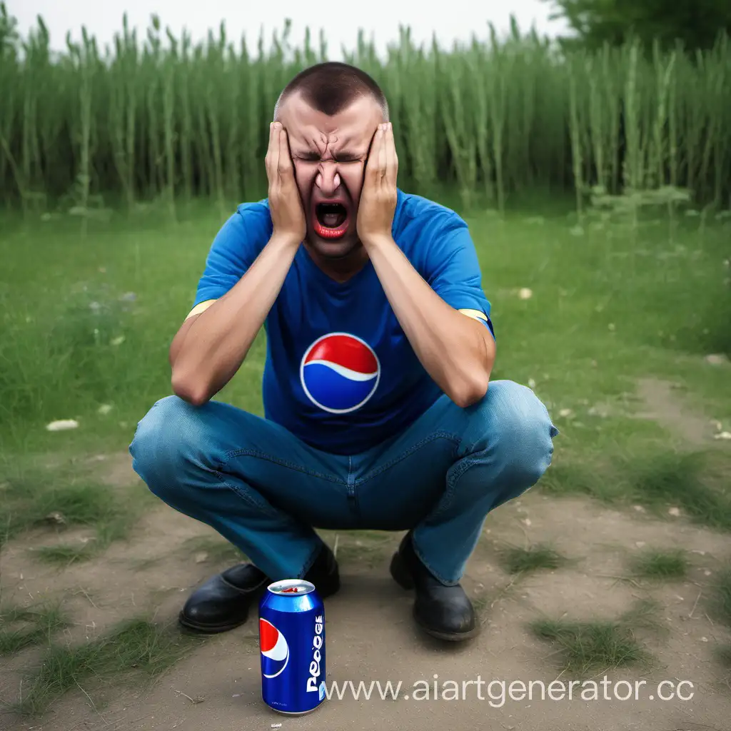 Украинец пьет пепси и плачет