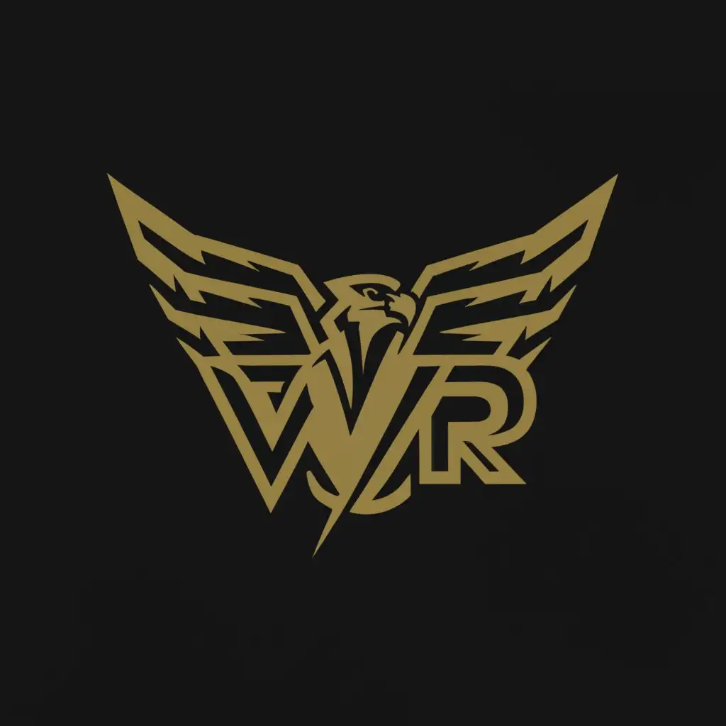 a logo design,with the text "WR", main symbol:Raptor eagle,Minimalistic,be used in Sports Fitness industry,clear background