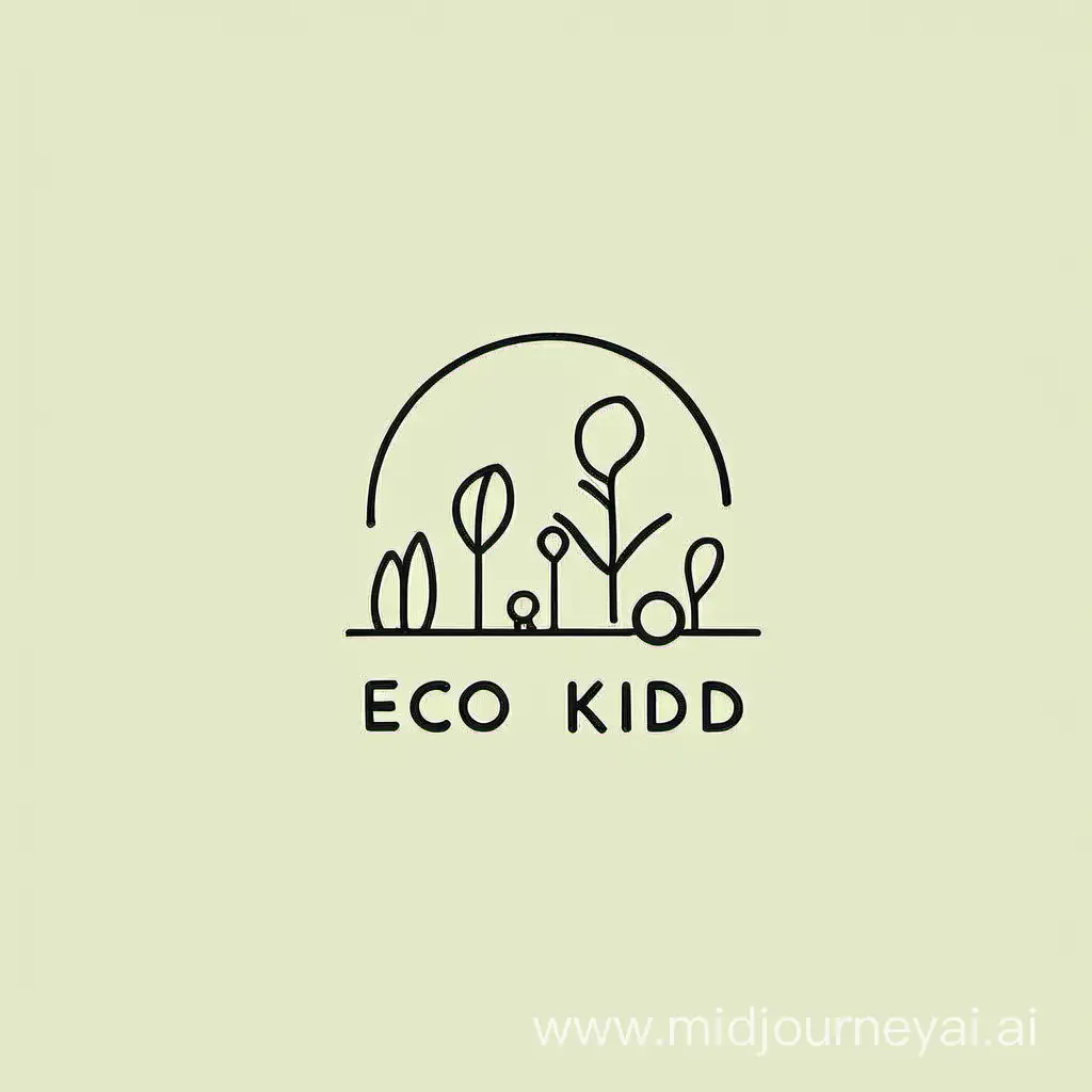 minimalistic one line logo for company Eco Kid Crafts. selling toys and furniture for toddlers
