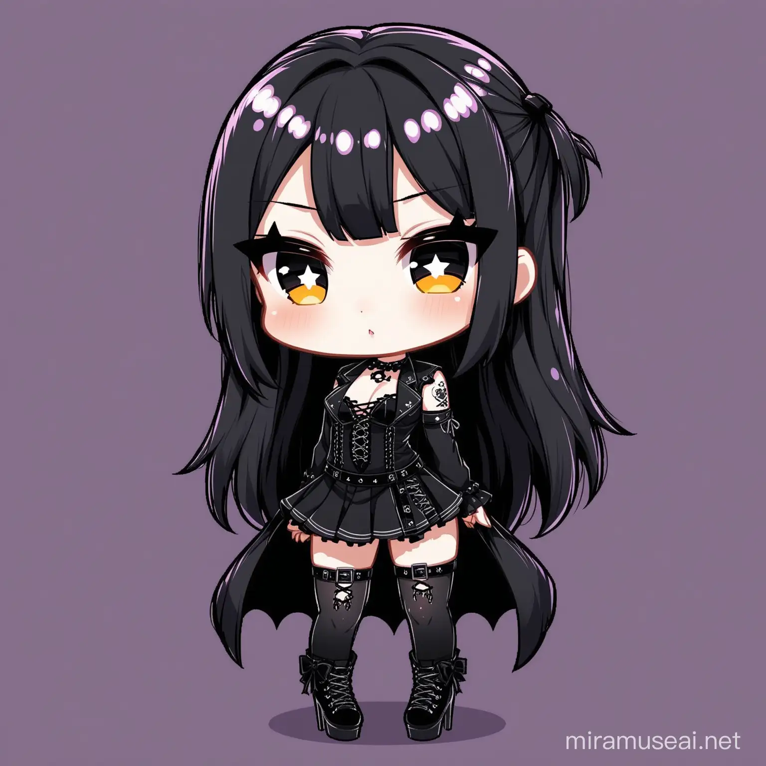 sexy chibi goth girl