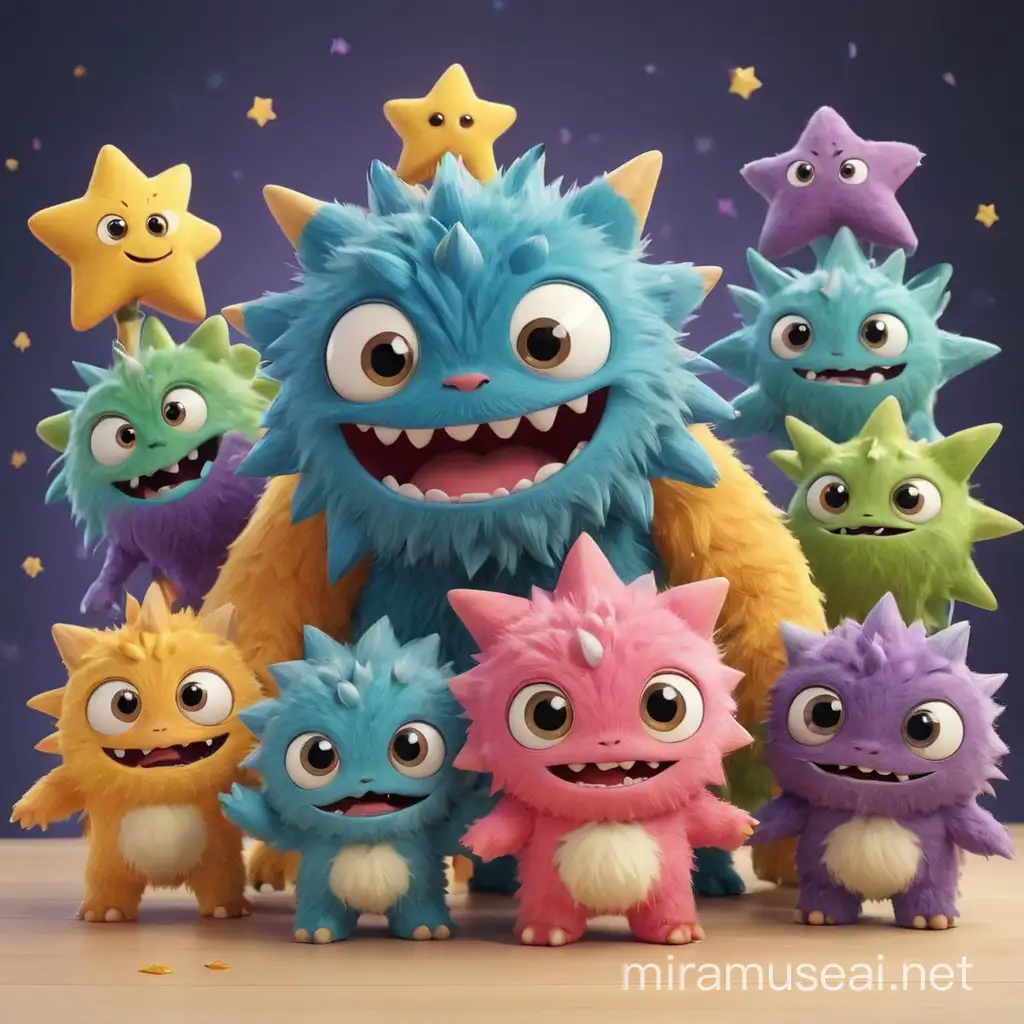 Adorable Star Monsters ABC Learning for Young Children