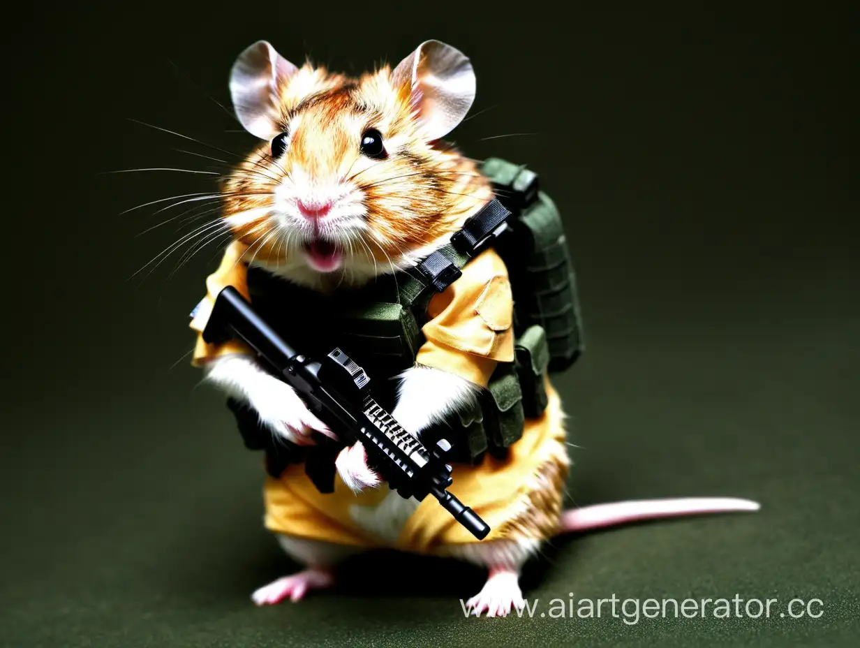 Adorable-Militarized-Hamster-in-Action