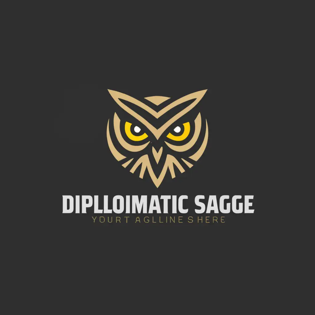 a logo design,with the text "Diplomatic Sage", main symbol:Owl,Moderate,be used in Education industry,clear background