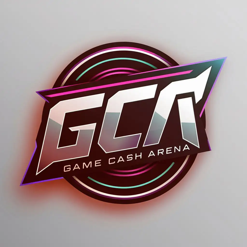 Dynamic Game Cash Arena Logo Design with Vibrant Colors and Engaging Graphics