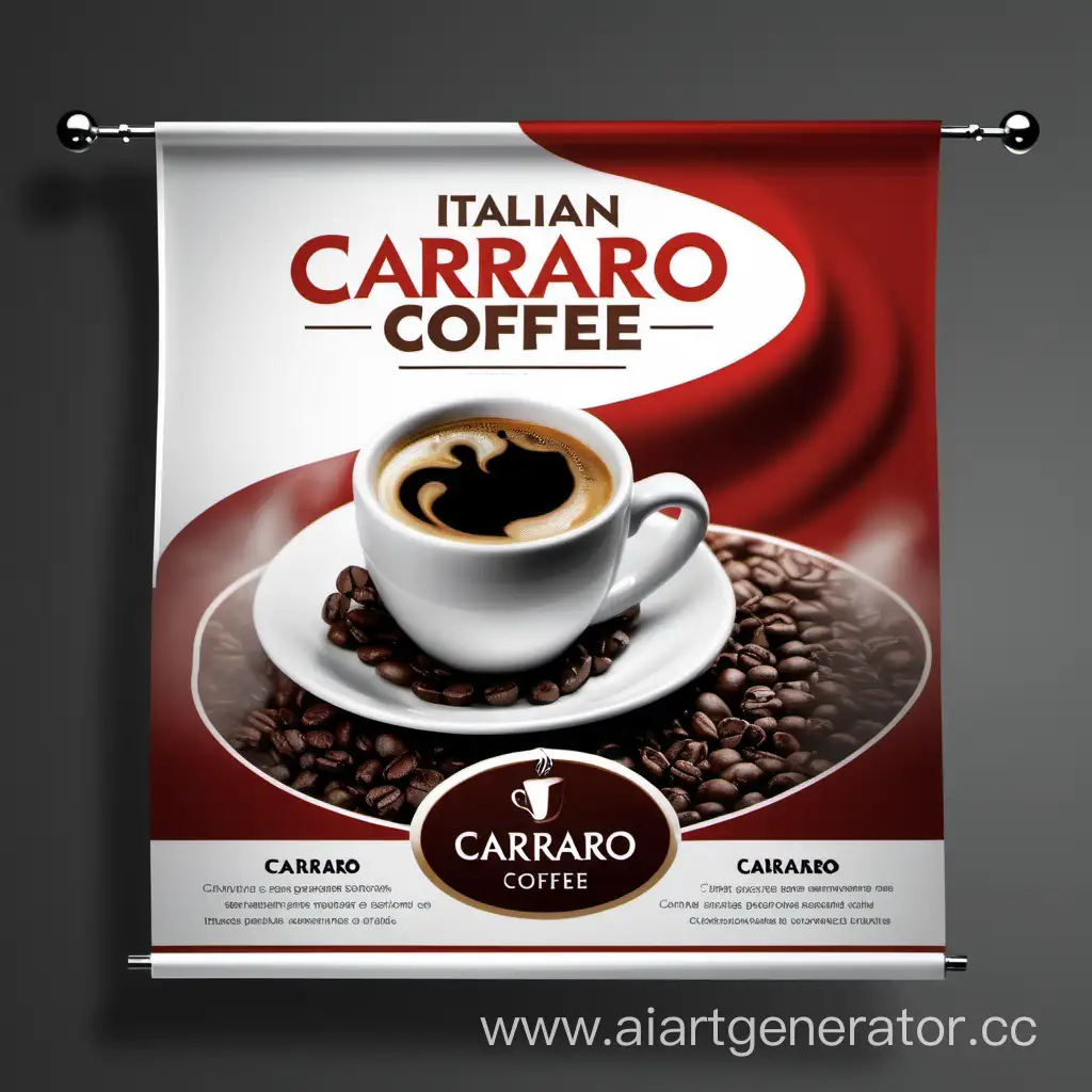 create a mock-up of an advertising banner for Italian coffee "CARRARO" What goals are expected to be achieved with the help of this project - • attract attention, interest and encourage the user to follow the link and buy the product • increasing brand awareness • promotion of the promotion