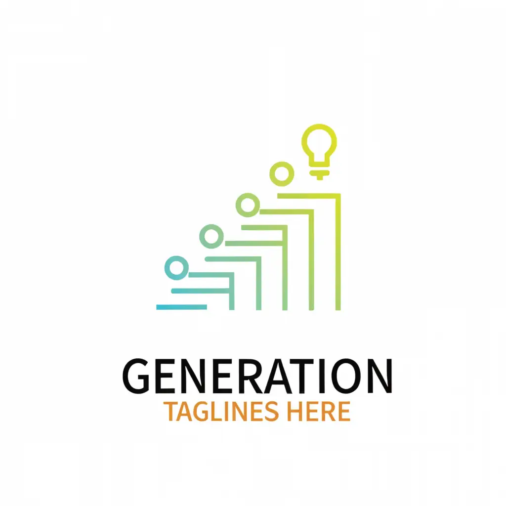 a logo design,with the text 'generation', main symbol:staircase,Moderate, be used in Education industry, clear background