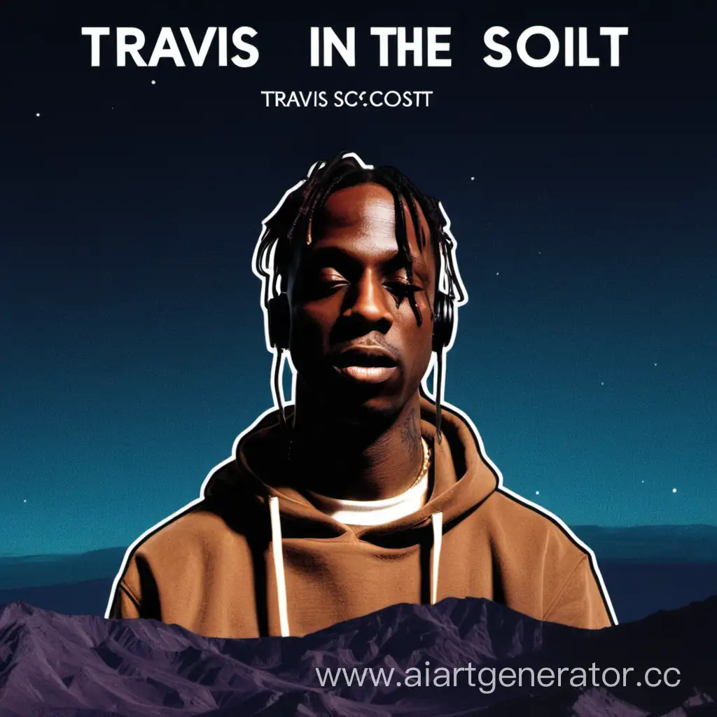 album cover for music in the style of Travis Scott