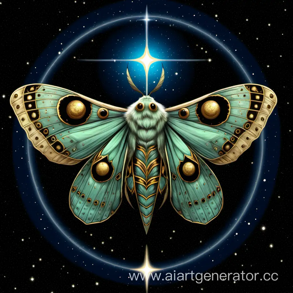 Enchanting-Celestial-Moth-Fluttering-in-Mystical-Moonlit-Garden