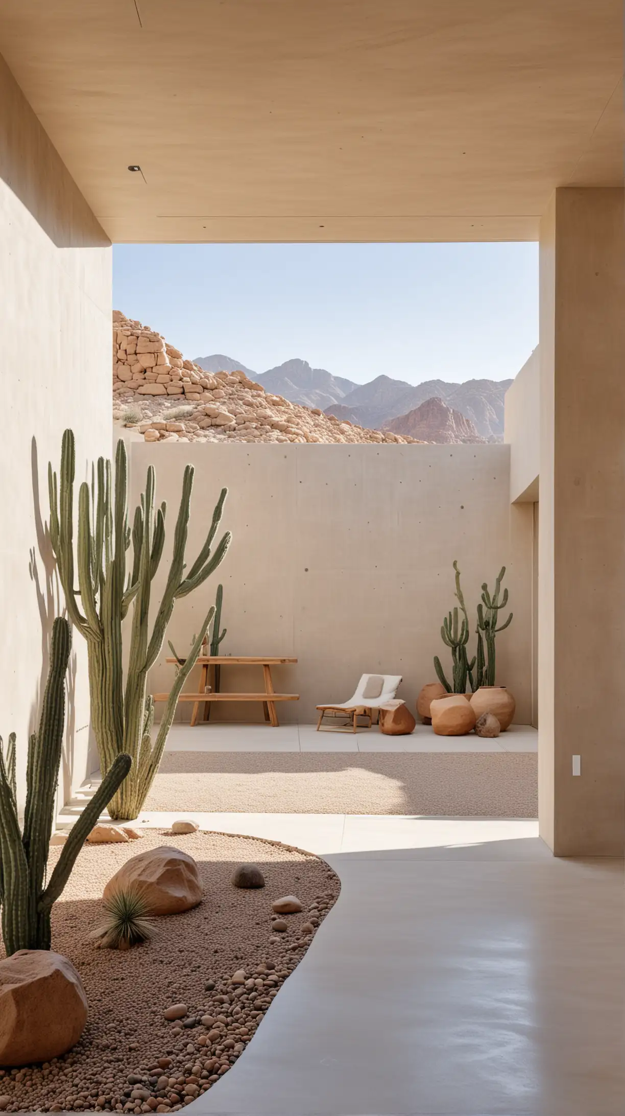 Organic Minimalist Desert Home with Natural Elements