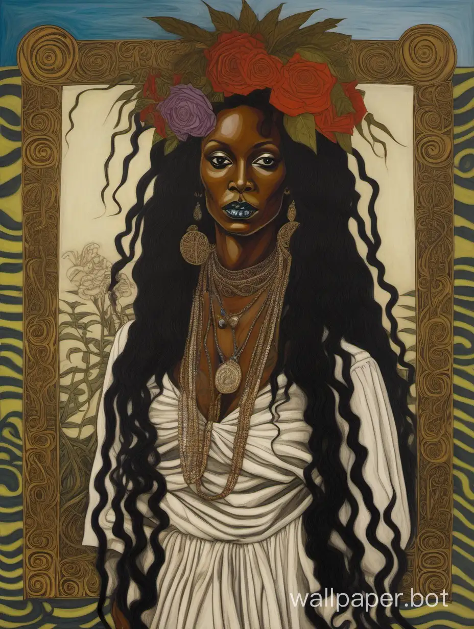 Voodoo Priestess in the style of Botticelli