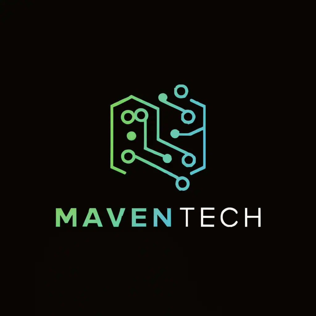 a logo design,with the text "MavenTech", main symbol:Technology,Minimalistic,be used in Technology industry,clear background