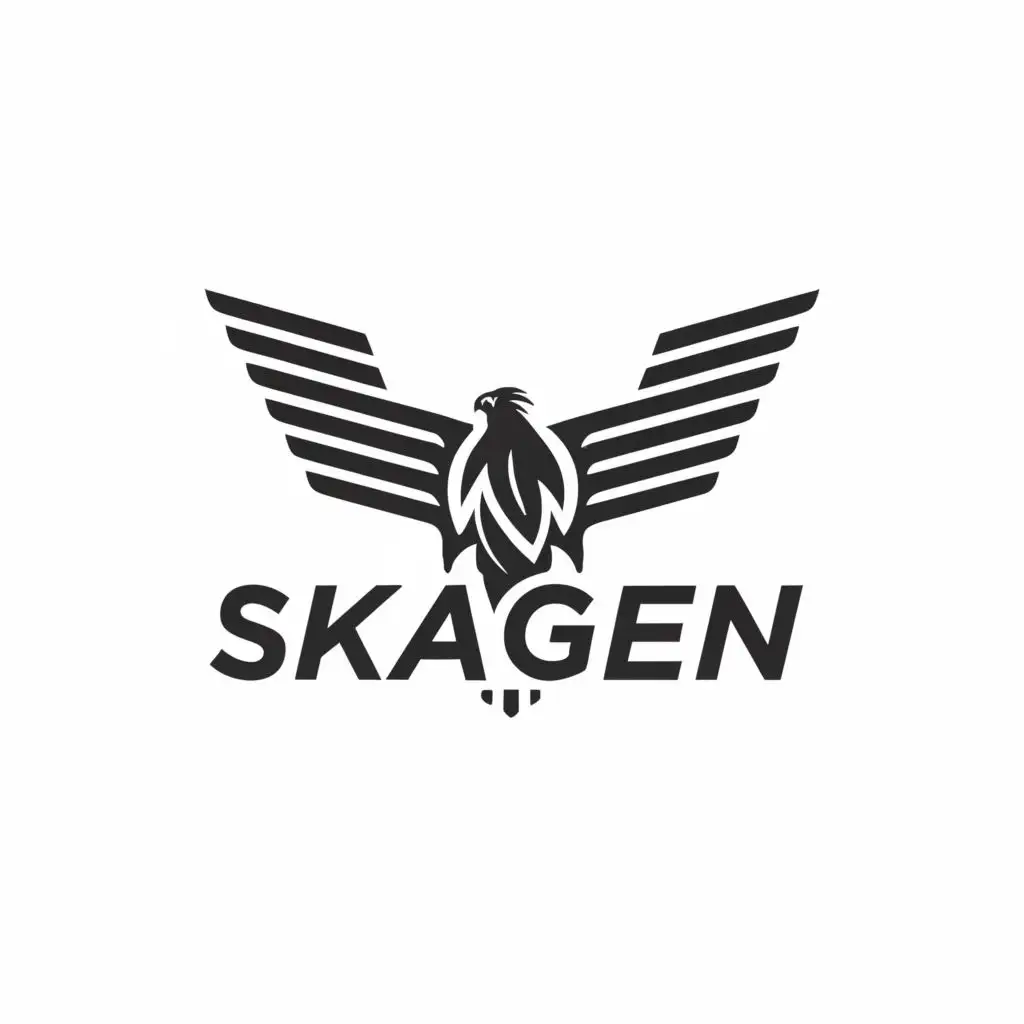 LOGO-Design-For-SKAGEN-Majestic-Eagle-Emblem-for-Sports-Fitness-Industry