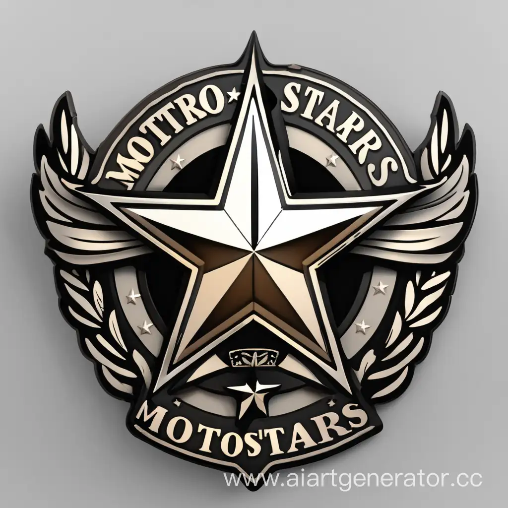 эмблема,  шлем, звезда, надпись MotoStars