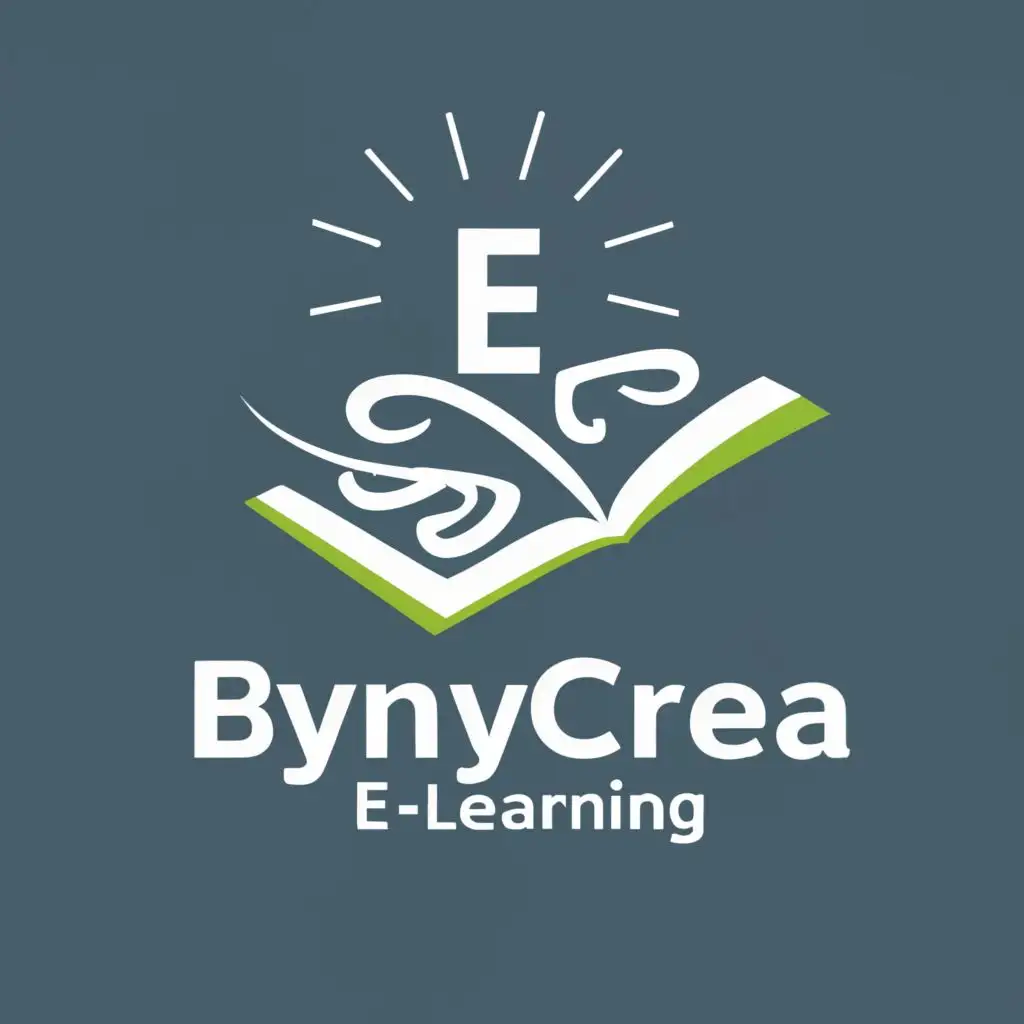 logo, ByNyCrea e-learning, with the text "ByNyCrea e-learning", typography, be used in Education industry