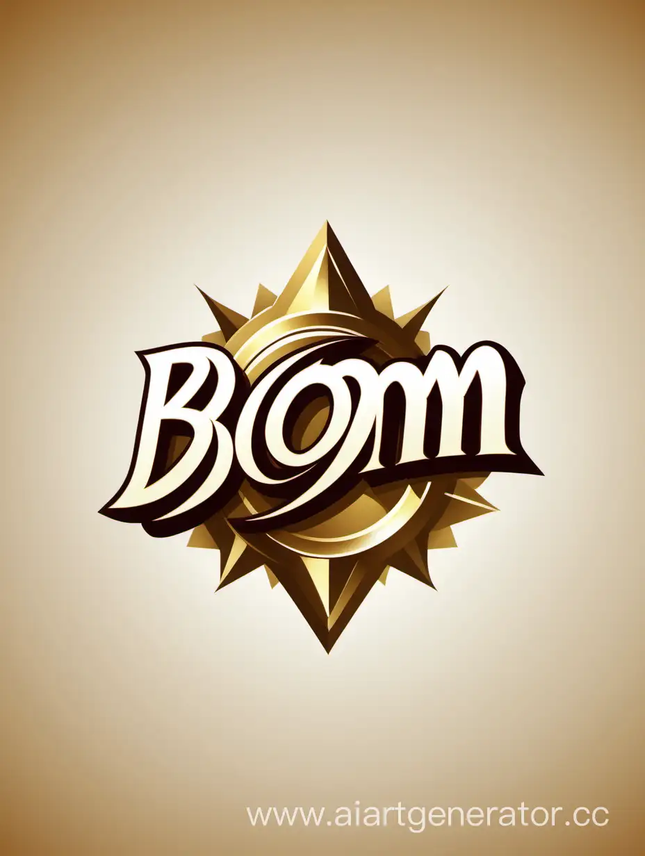 Logo for a clothing sales website with the name "Boom Prestige"