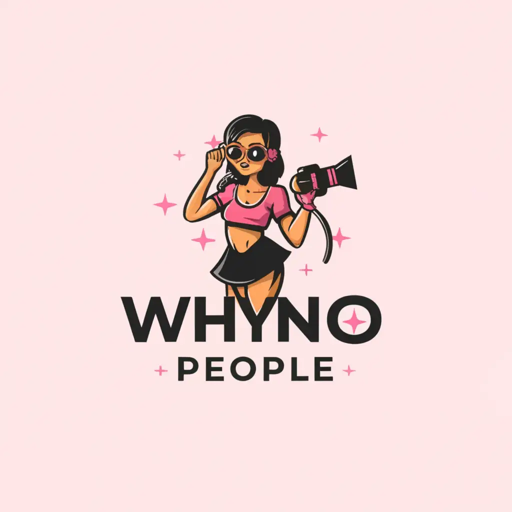 LOGO-Design-for-WhyNoPeople-Featuring-a-Cam-Girl-Symbol-in-a-Super-Short-Skirt-with-Clear-Background