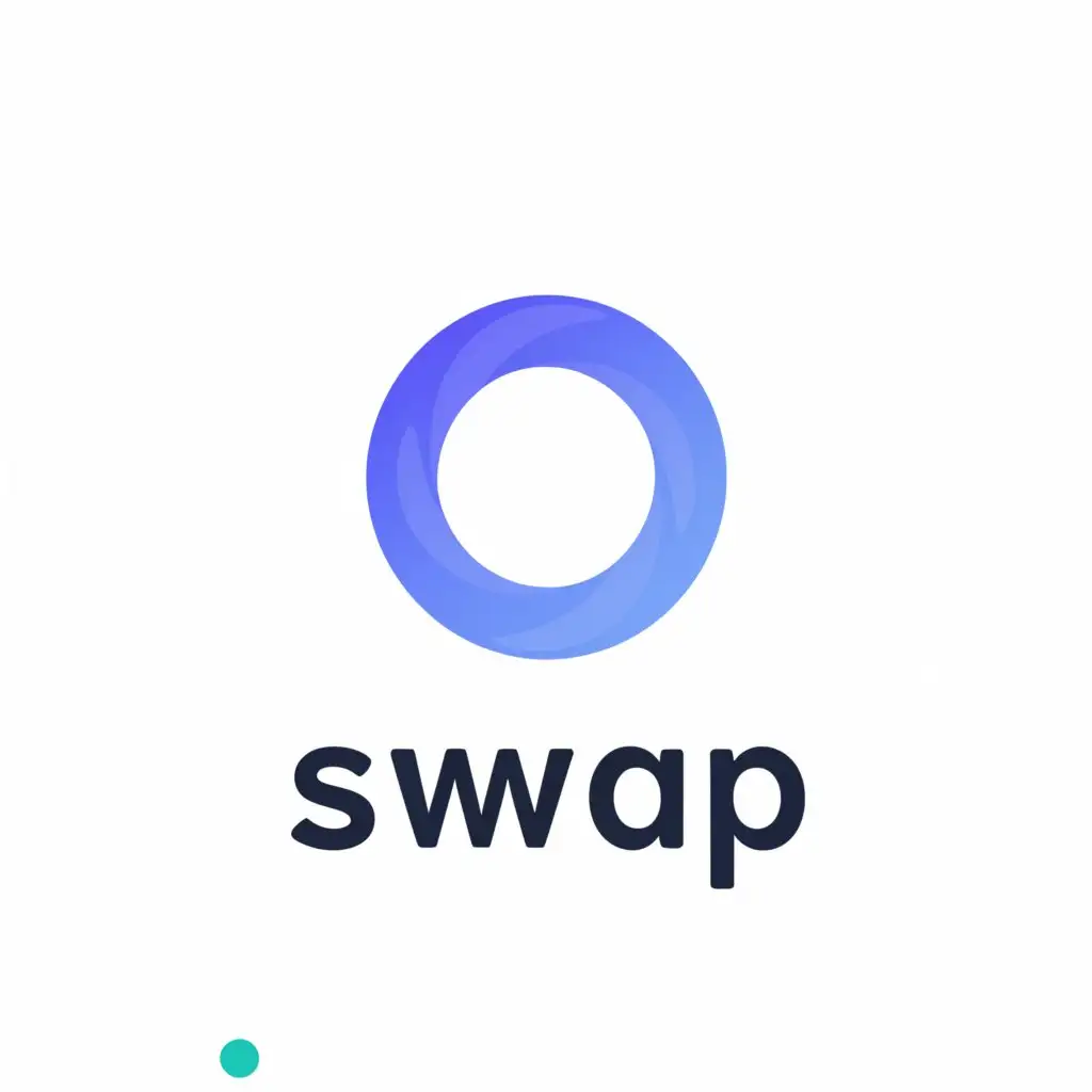 a logo design,with the text "Swap", main symbol:an incomplete loop,Minimalistic,be used in Technology industry,clear background