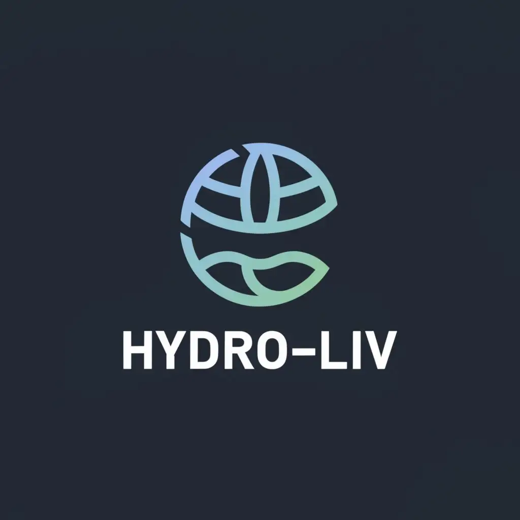 a logo design,with the text "HYDRO-LIV", main symbol:Earth,Minimalistic,clear background