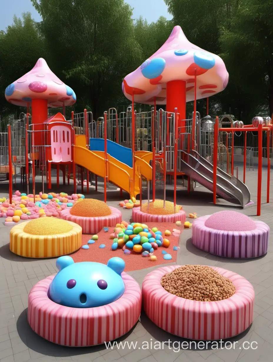 children's playground with the theme "sweets"