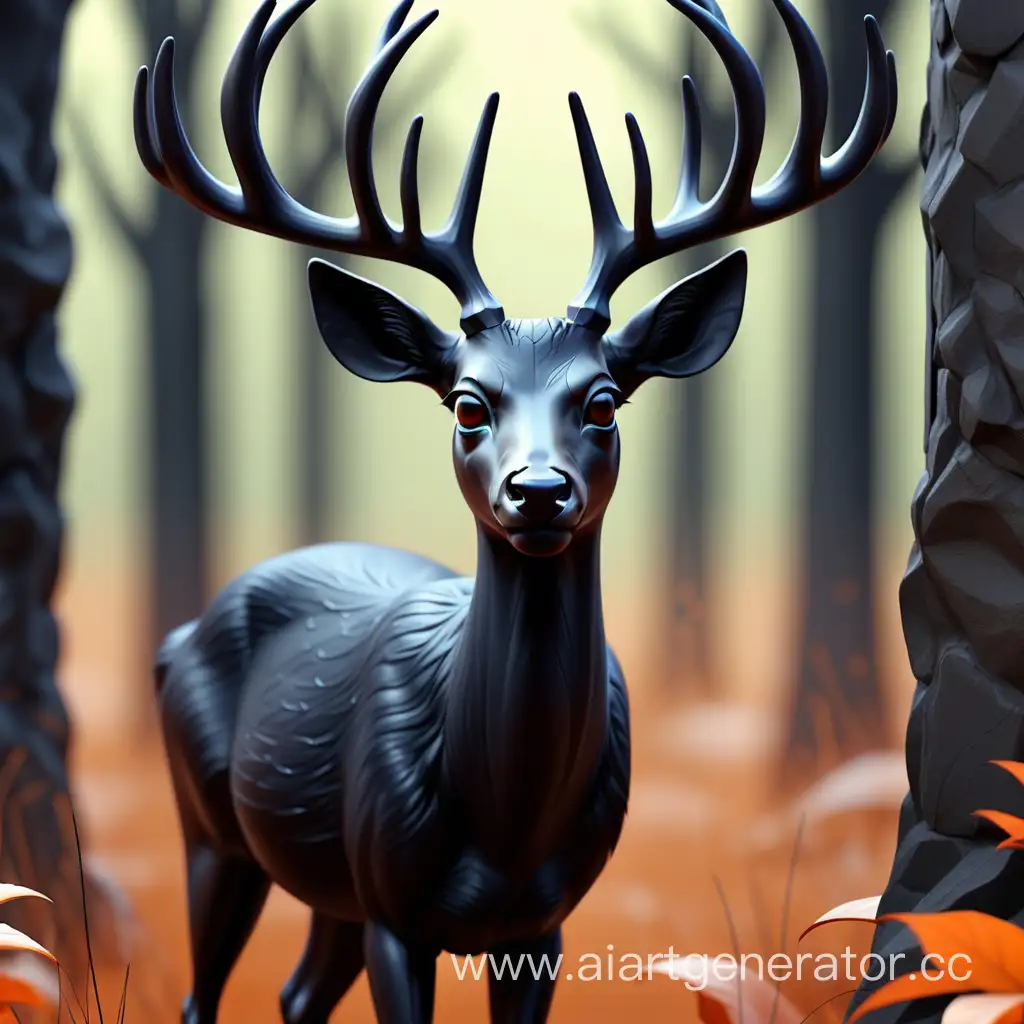 Ominous-Black-Deer-Symbolizing-Misfortune