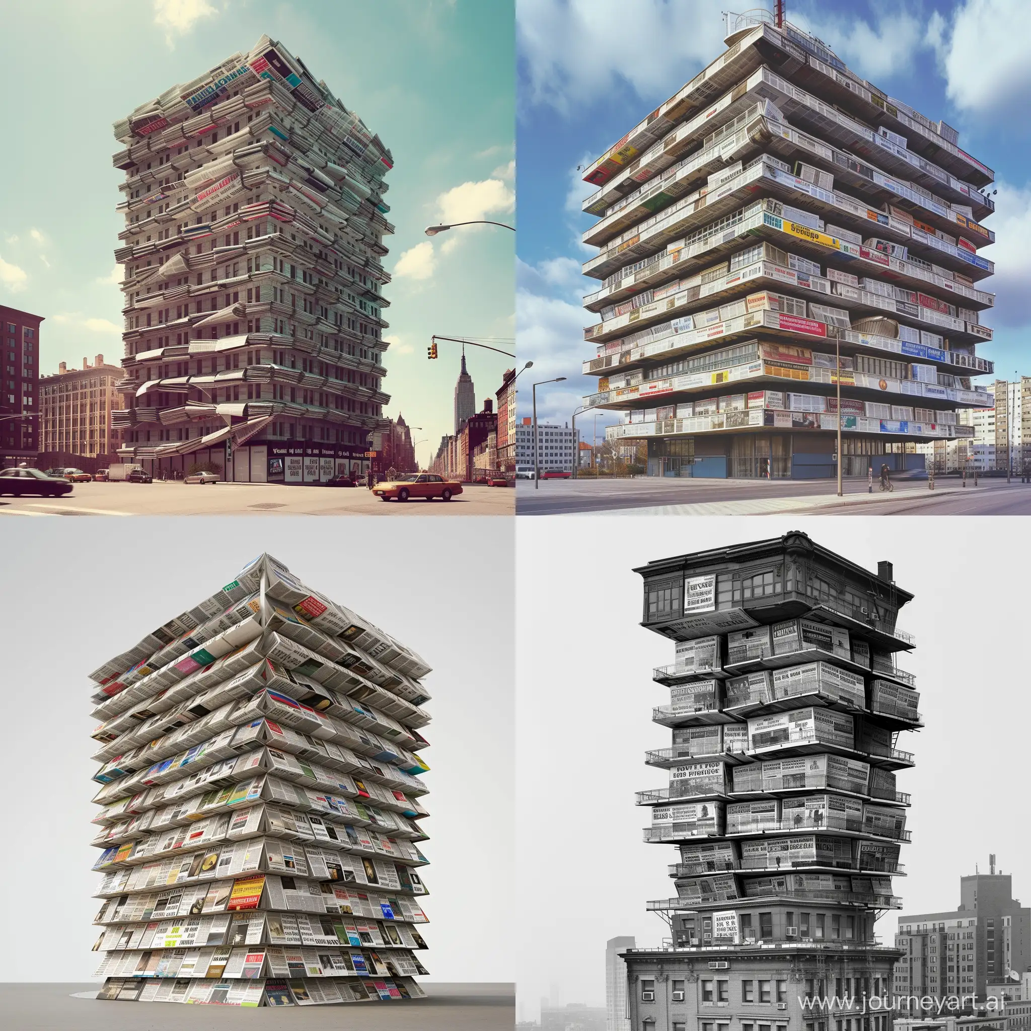 Unique-Newspaper-Stack-Building-Architecture