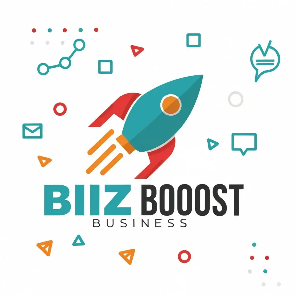 LOGO-Design-For-Biiz-Boost-Futuristic-Rocket-with-Dynamic-Typography-for-Technology-Industry