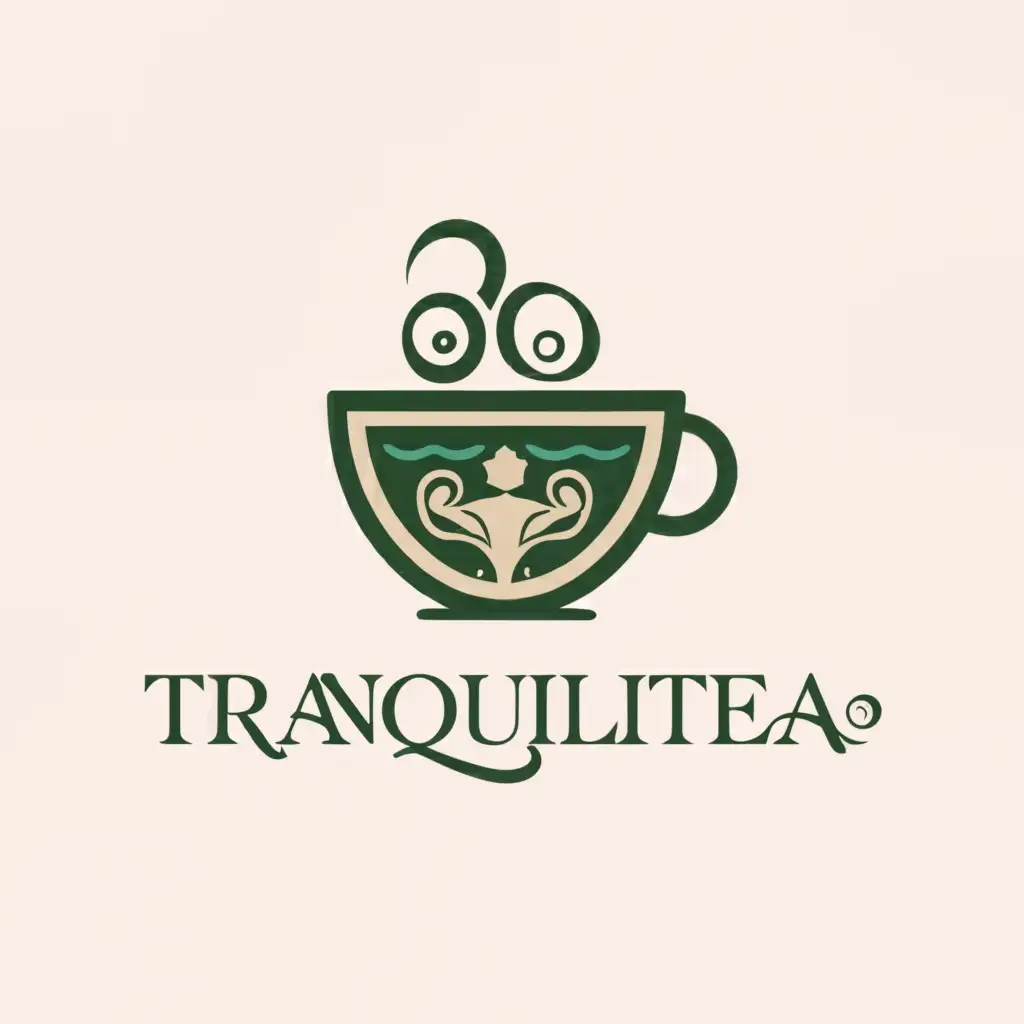 a logo design,with the text "tranquilitea", main symbol:starbucks,Moderate,clear background