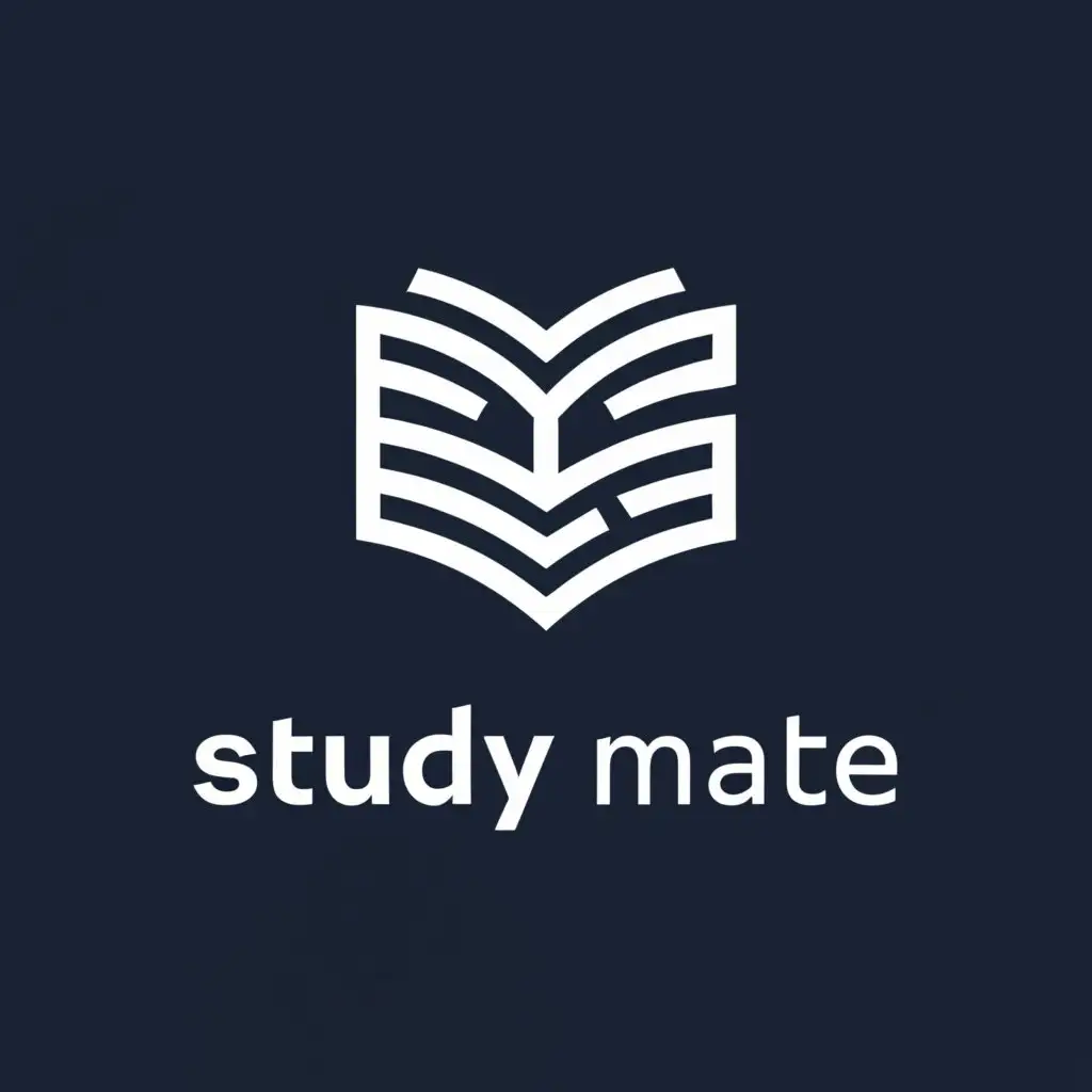 a logo design,with the text "Study Mate", main symbol:Education,Minimalistic,be used in Education industry,clear background