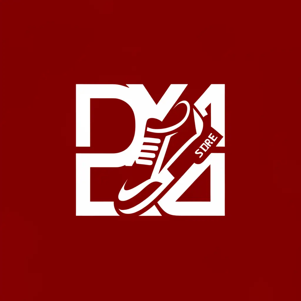a logo design,with the text "DV store", main symbol:Sneaker,Moderate,be used in Sports Fitness industry,clear background