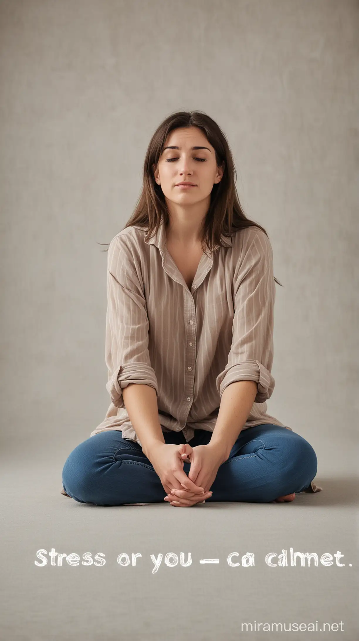 Tranquil Meditation Guide Serene Figure Easing Stress