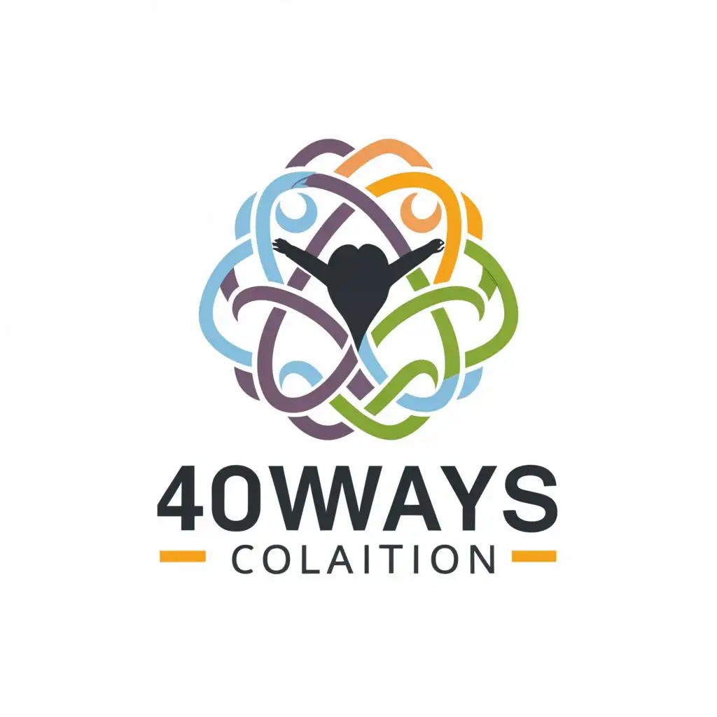 a logo design,with the text "40 Ways Coalition", main symbol:family,complex,be used in Nonprofit industry,clear background