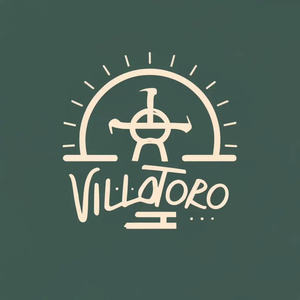 logo, map and mill, with the text "Villatoro", typography