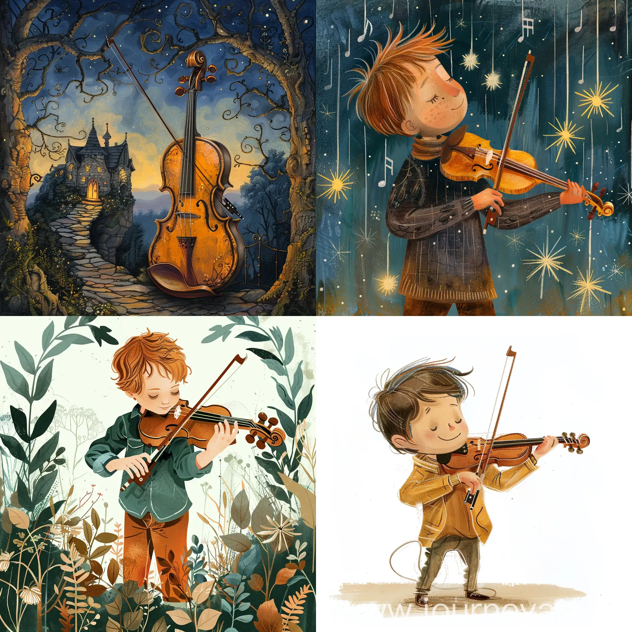 fiddle/violin themed fantastical kids book