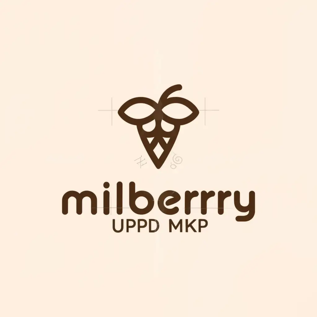 a logo design,with the text "MILBERRY_MKP", main symbol:Strawberries in chocolate,Minimalistic,be used in Restaurant industry,clear background