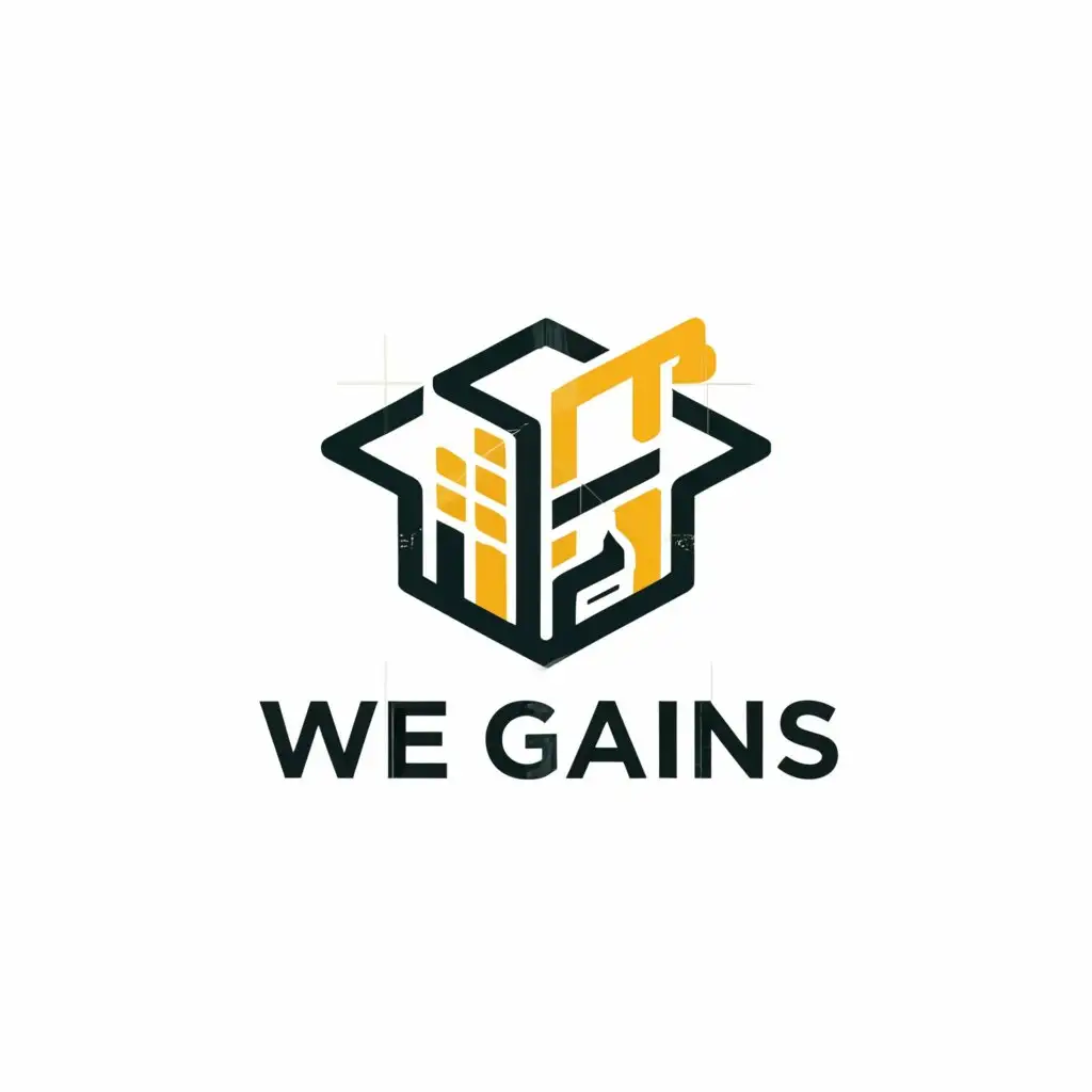 a logo design,with the text "we gains", main symbol:diagram,Moderate,be used in Construction industry,clear background