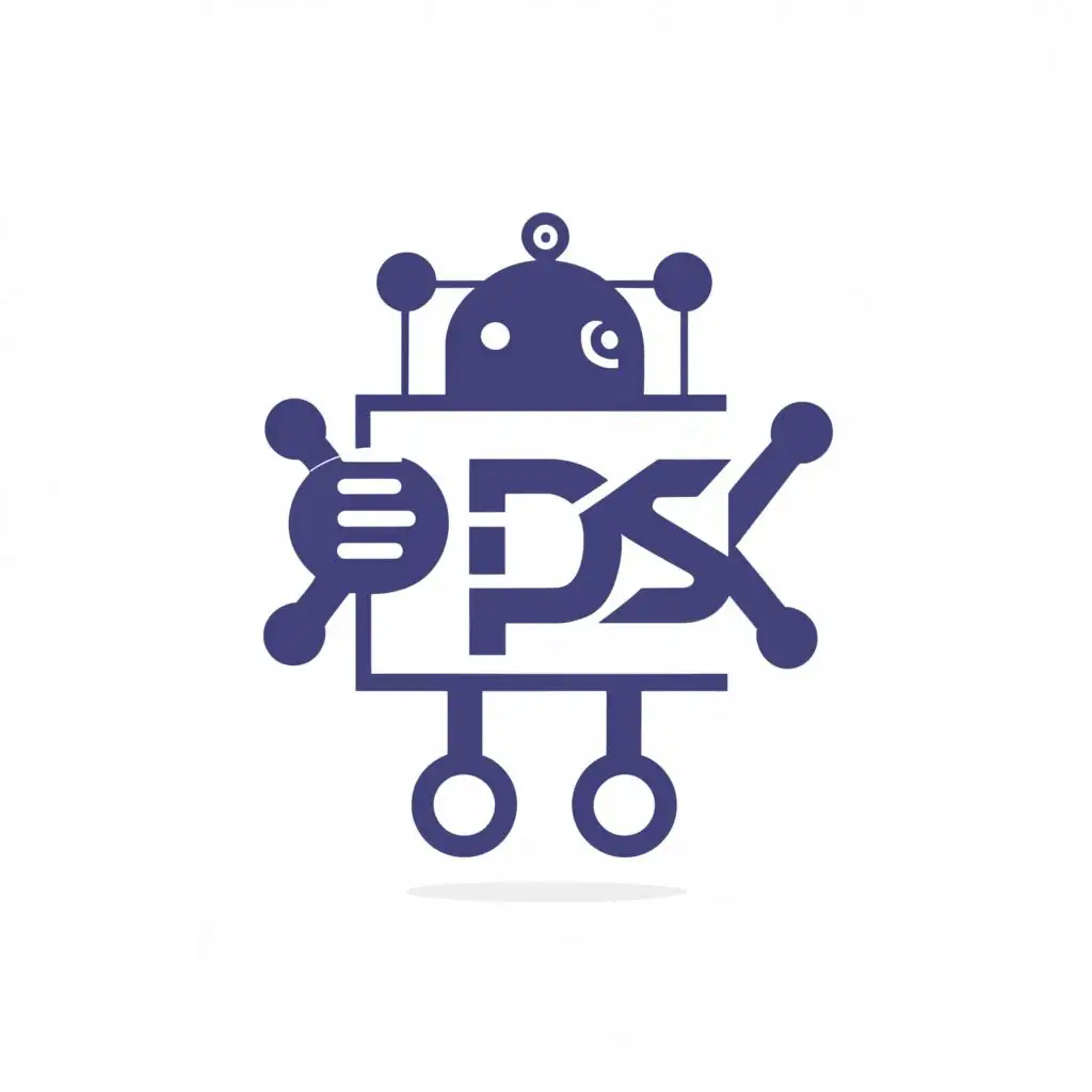 LOGO-Design-For-PSK-Futuristic-Robot-Theme-with-Modern-Typography
