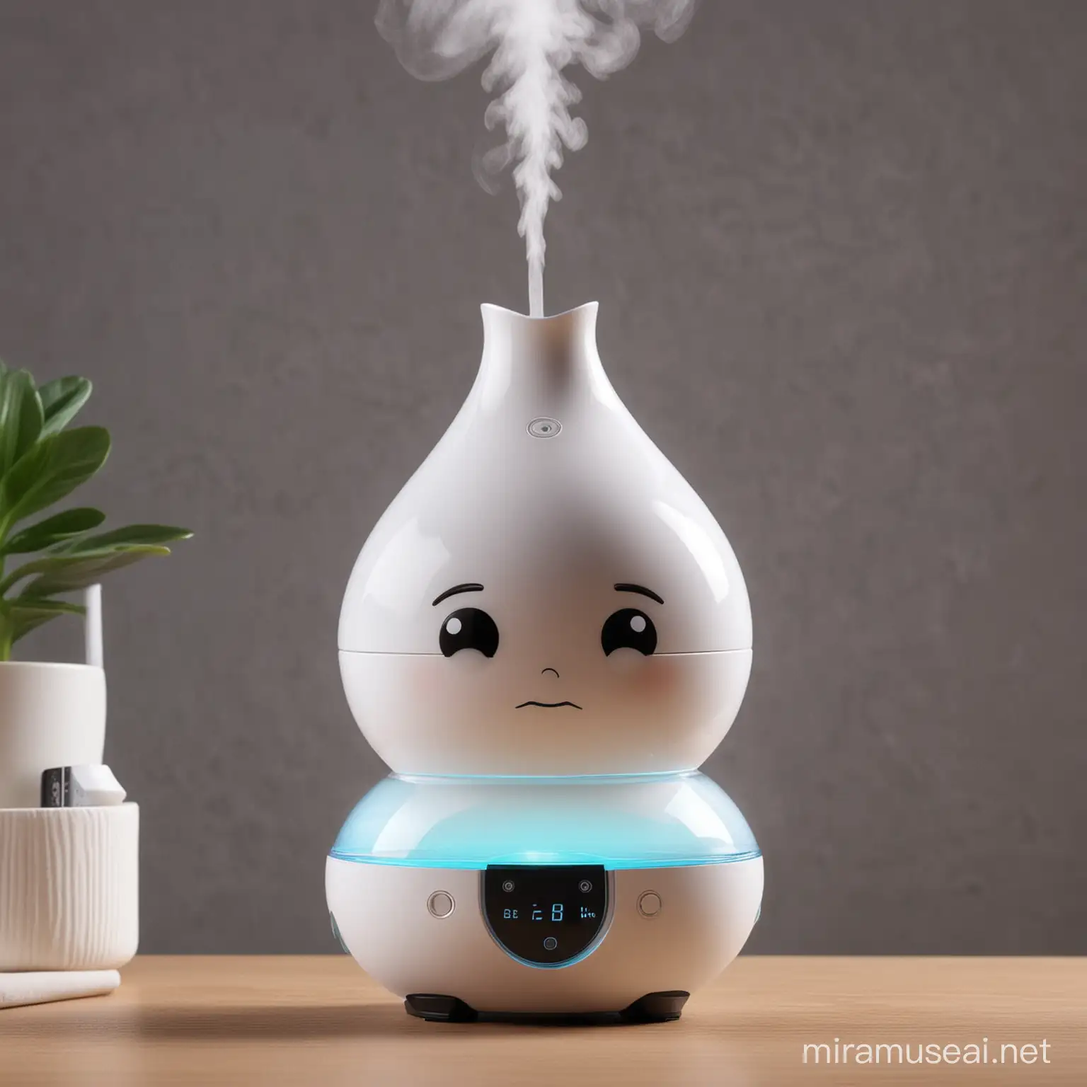 Futuristic Minimalist Bobblehead Humidifier Design