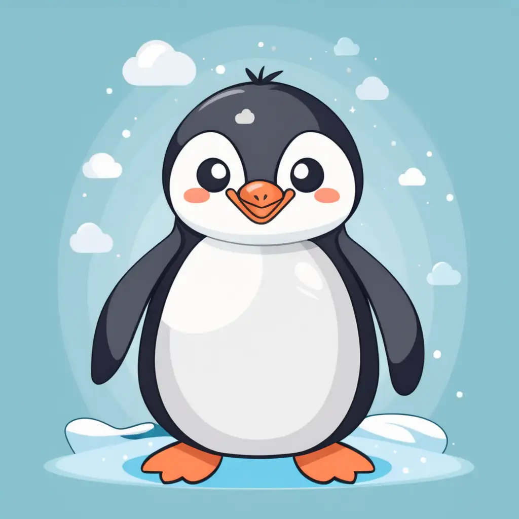 Create an image with cute penguin