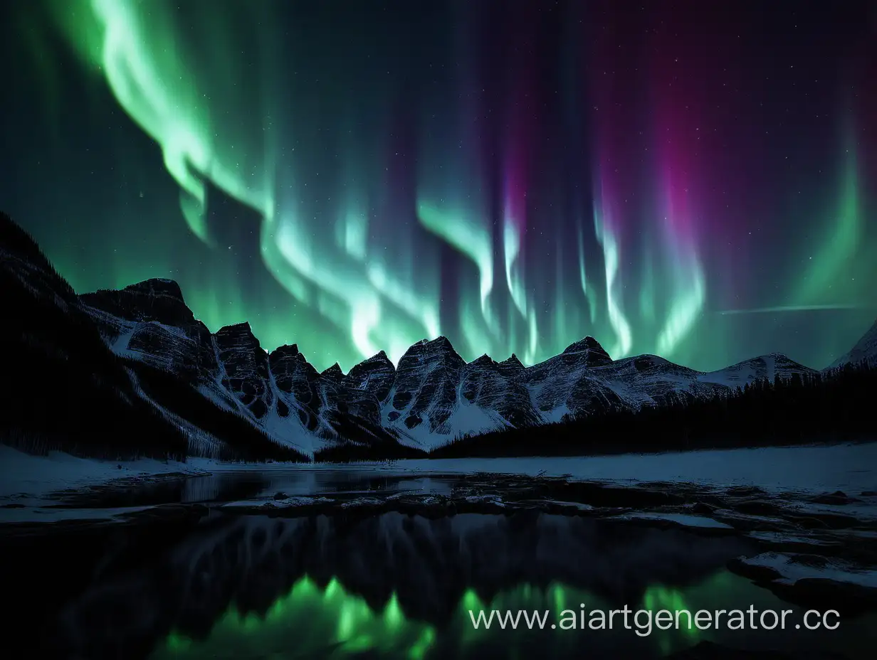 Majestic-Rocky-Mountains-Illuminated-by-Northern-Lights