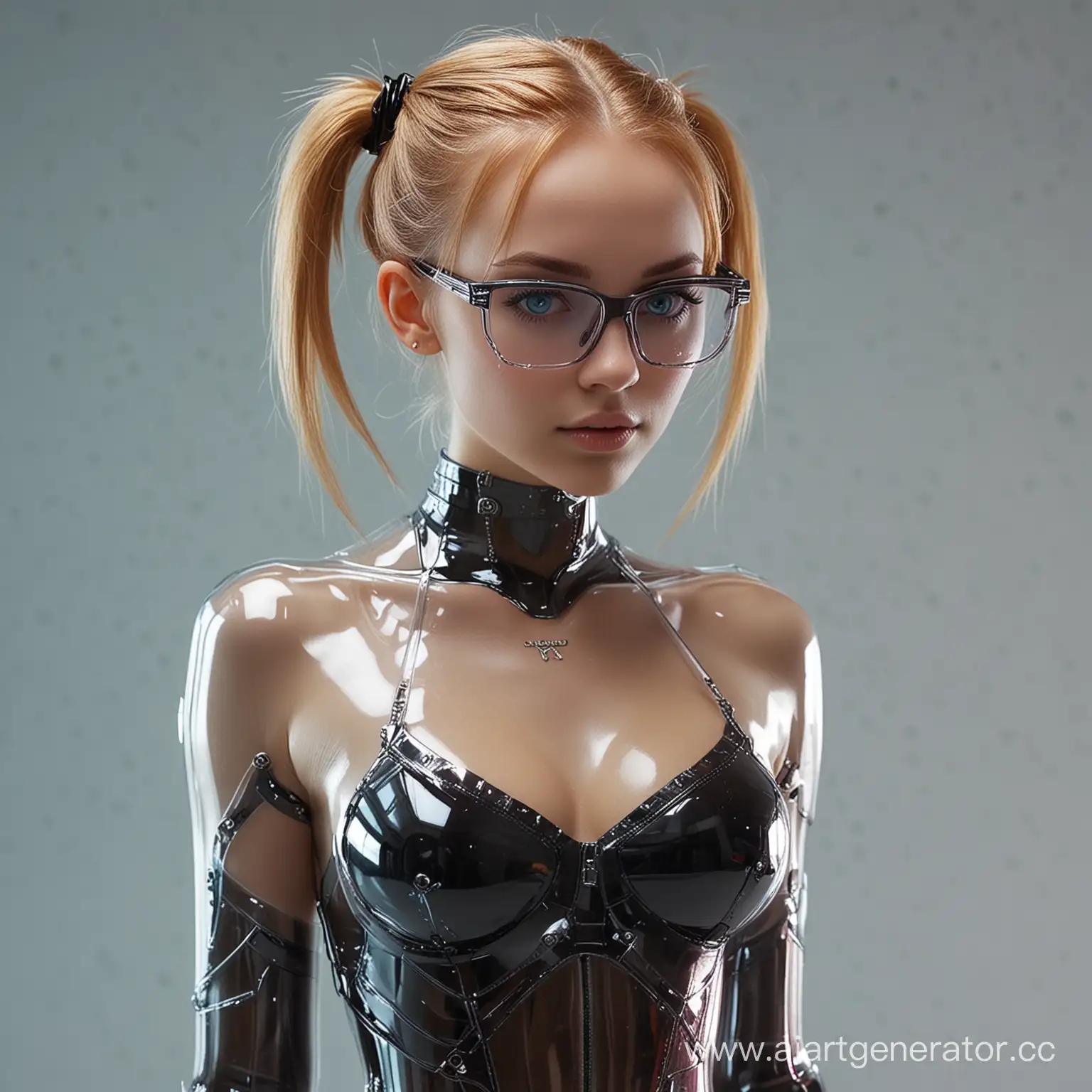 Futuristic-Cyberpunk-Girl-Trapped-in-Glass-Enclosure