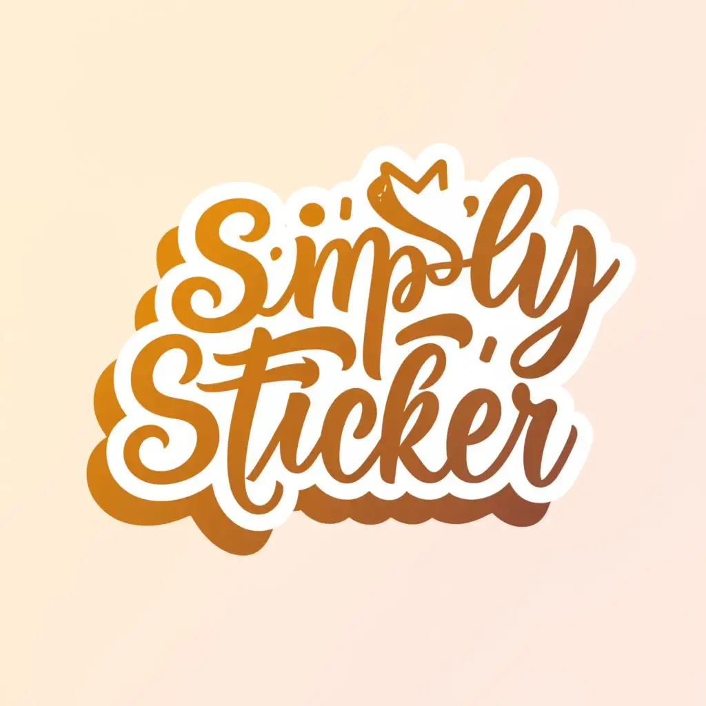 logo, playful, with the text "Simply Sticker", typography