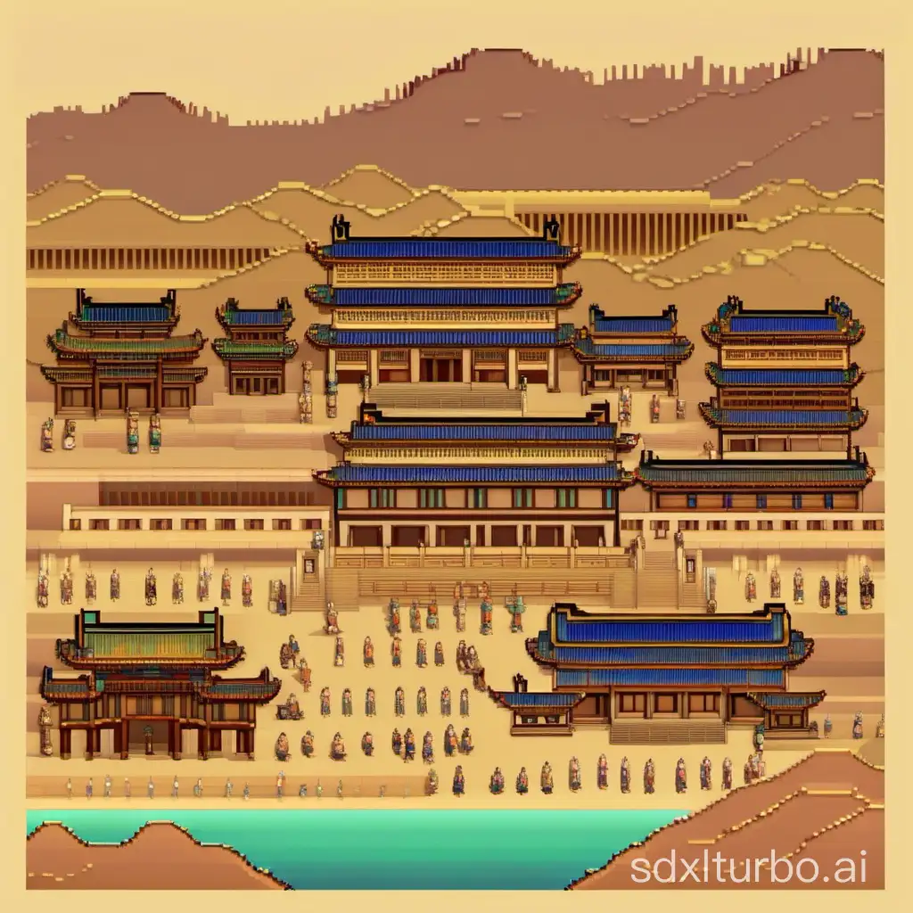 Dunhuang in Pixel Style, High Quality