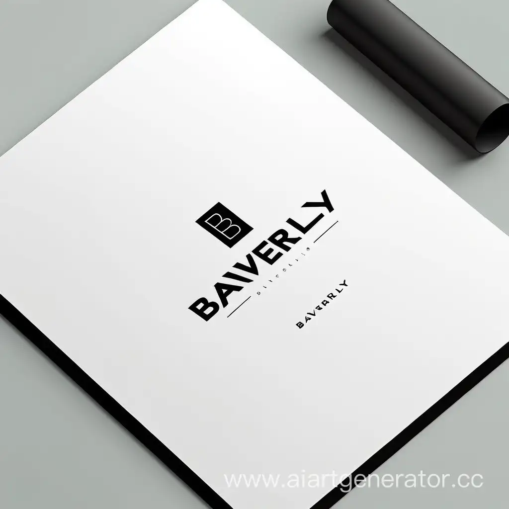 логотип с названием "BAVERLY" минимализм