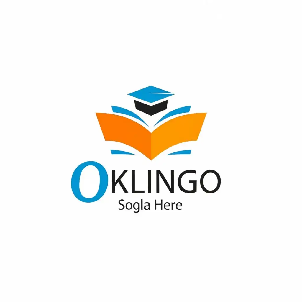 logo, school, with the text "OKLINGO", typography, be used in Education industry