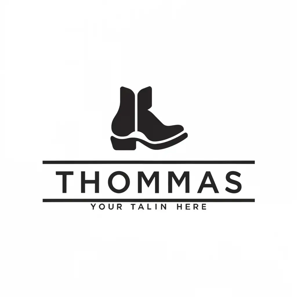 a logo design,with the text "Thomas", main symbol:Boot,Moderate,be used in Retail industry,clear background
