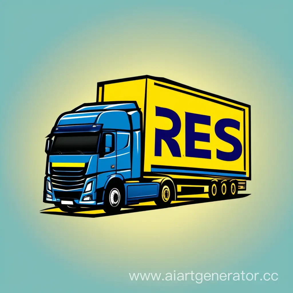 Vibrant-Yellow-and-Blue-Logistics-Logo-with-a-Truck