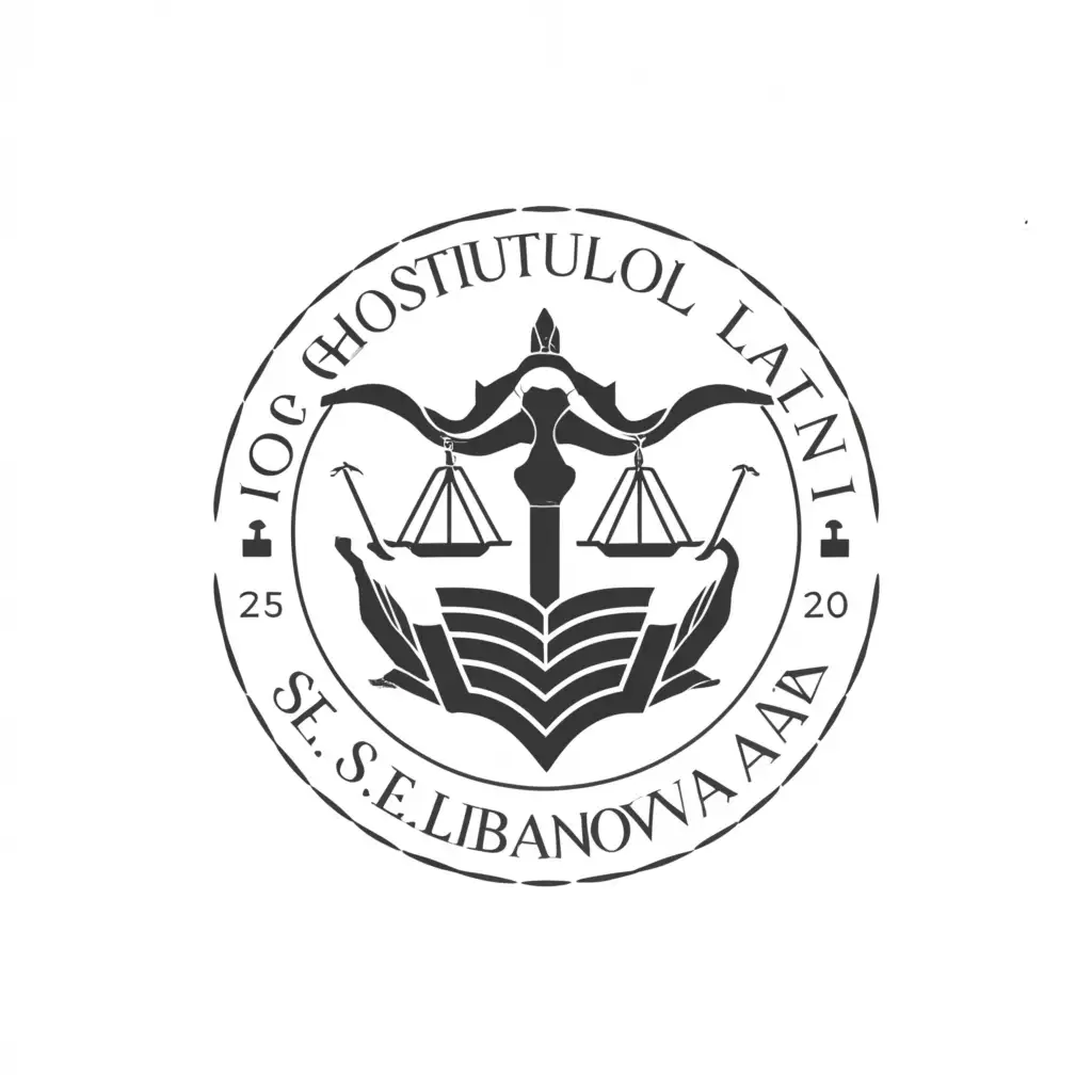 a logo design,with the text "school of constitutional law
S.E. Libanova", main symbol:three whales, scales of justice, law, sword,Сложный,be used in Образование industry,clear background