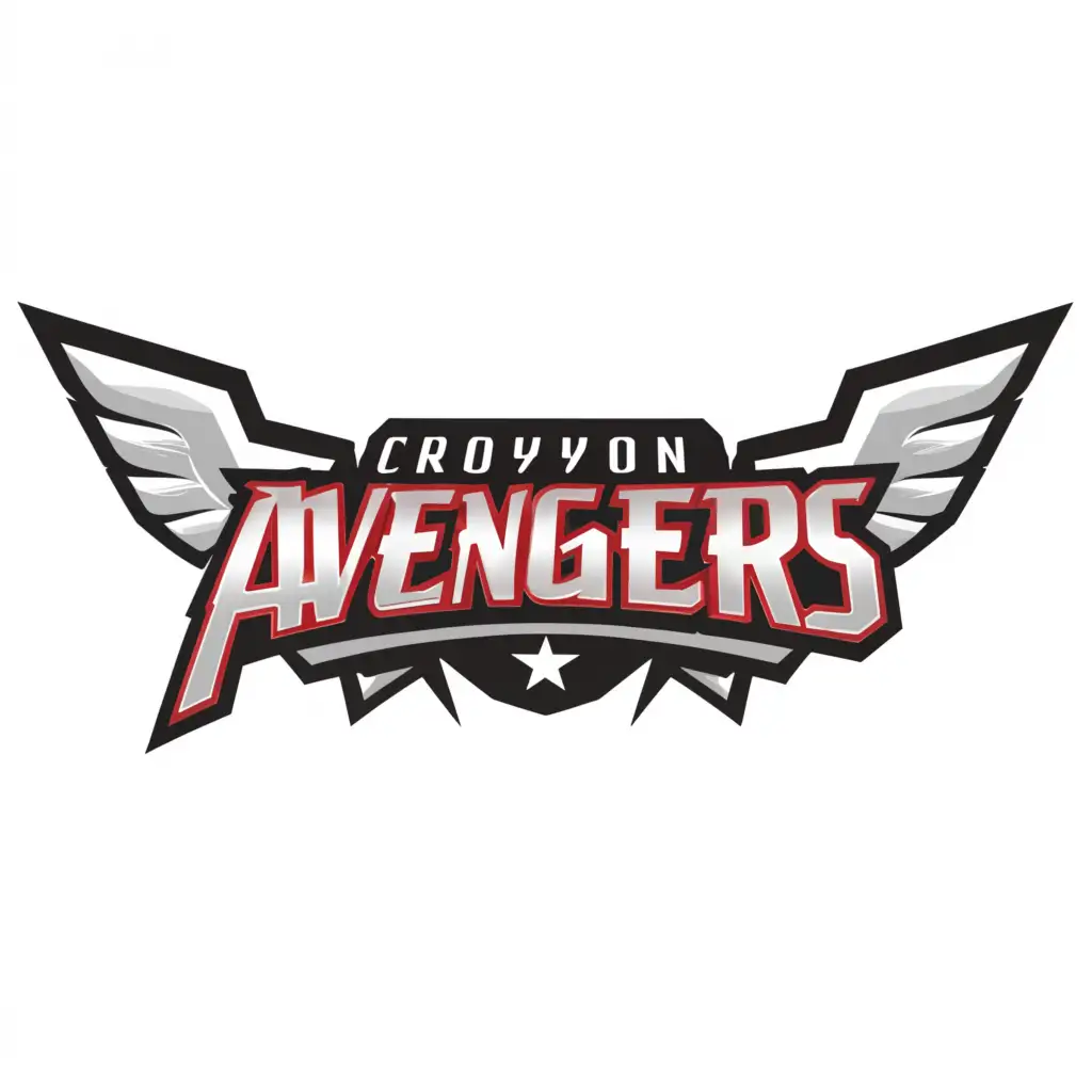 a logo design,with the text "CROYDON AVENGERS", main symbol:Avengers,Moderate,clear background