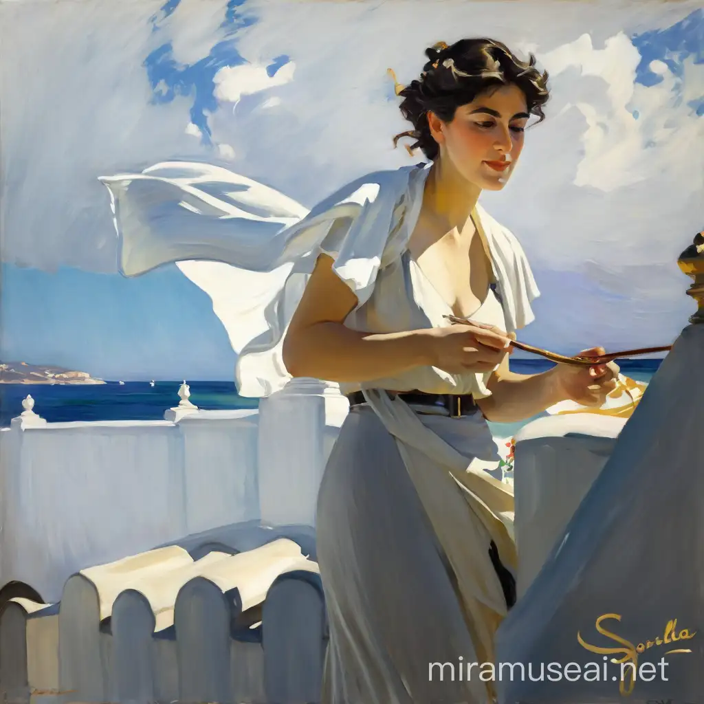A painting in the style of Joaquin Sorolla, 